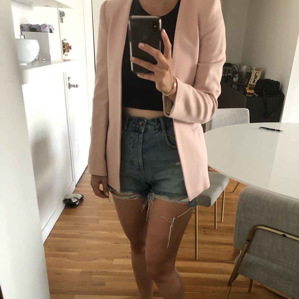 Zara Light Pink Blazer in Size Small
